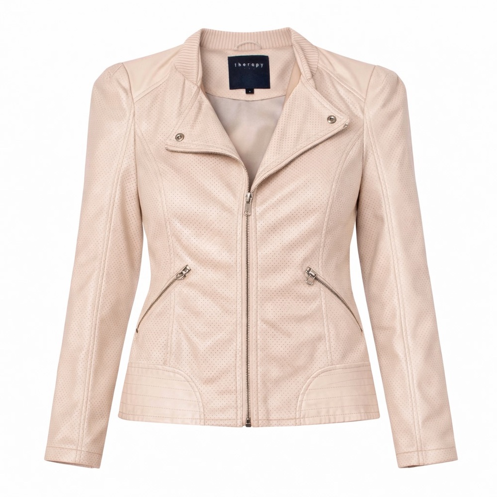 Therapy Women's Moto Jacket Muted Pink Large